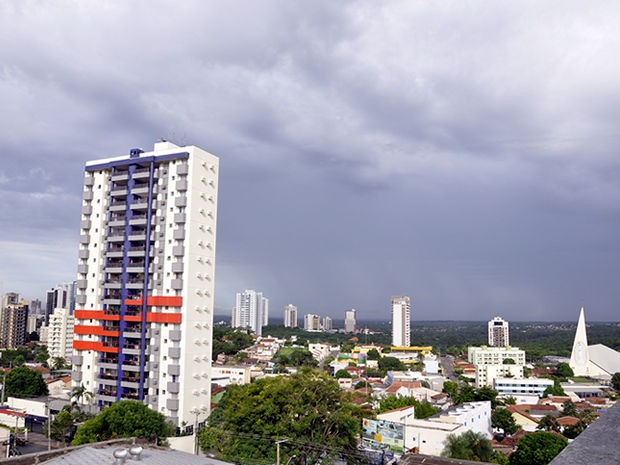 Previsão é de chuva com céu nublado em Cuiabá. (Foto: Rayane Alves/G1)