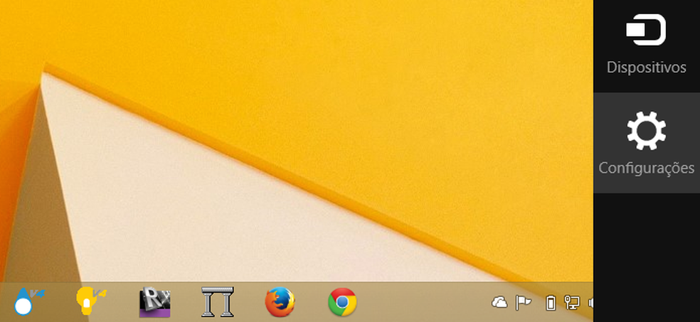 Abra a Charm Bar do Windows 8.1 para achar as configurações (Foto: Reprodução/Microsoft)