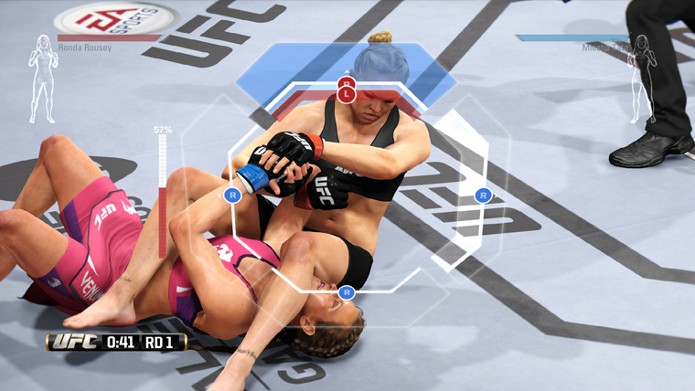 EA Sports UFC terá controles específicos para realizar ou se defender de uma submissão. (Foto: Divulgação)