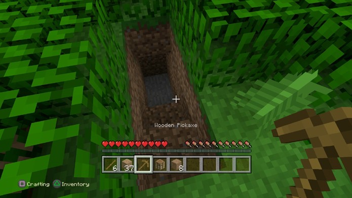 Há pedras em toda parte no mundo de Minecraft, basta cavar um pouco para achá-las (Foto: Reprodução/Rafael Monteiro)
