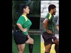 Melancia compara seu bumbum ao de Hulk, da seleção brasileira