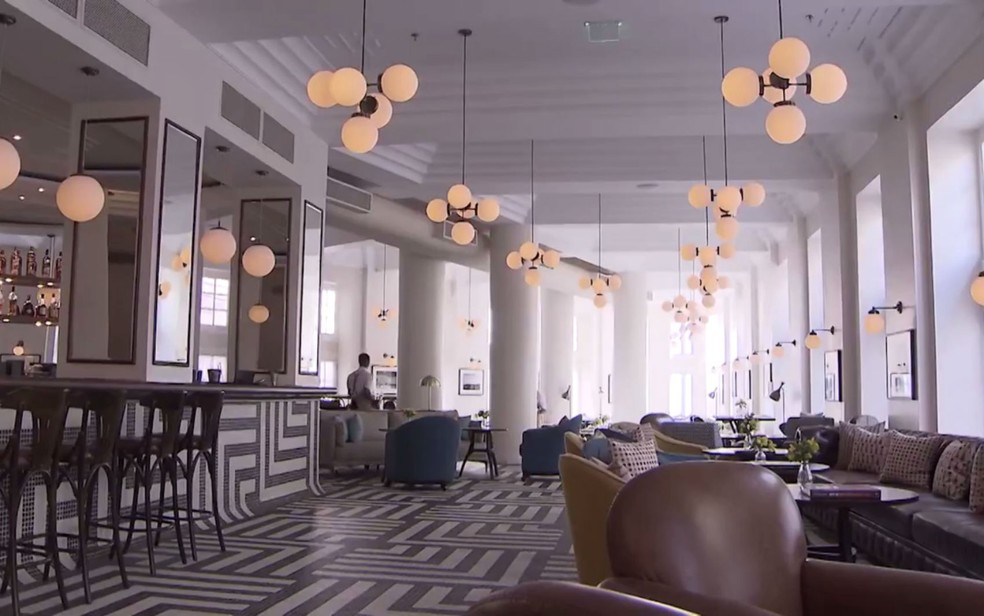 Hotel Palace recebeu artistas nacionais e internacionais na época do auge da Rua Chile (Foto: Reprodução/TV Bahia)