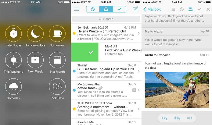 Mailbox está mais inteligente e aprende seus hábitos (Foto: Divulgação/AppStore)