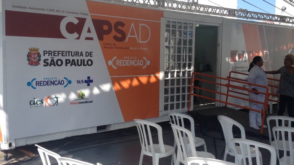 Unidade Avançada de um CAPS foi instalada na Rua Helvétia (Foto: Paula Paiva Paulo/G1)