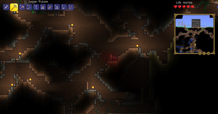 Cave fundo para achar recursos e novos itens (Foto: Reprodução / João Moura)