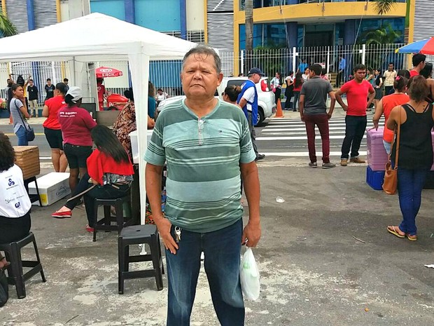 ENEM 2016 - SÁBADO (5) – MANAUS (AM) - Vigilante Antônio Aguiar e Silva declarou que quer sair do sedentarismo por meio do Enem (Foto: Ive Rylo / G1 AM)