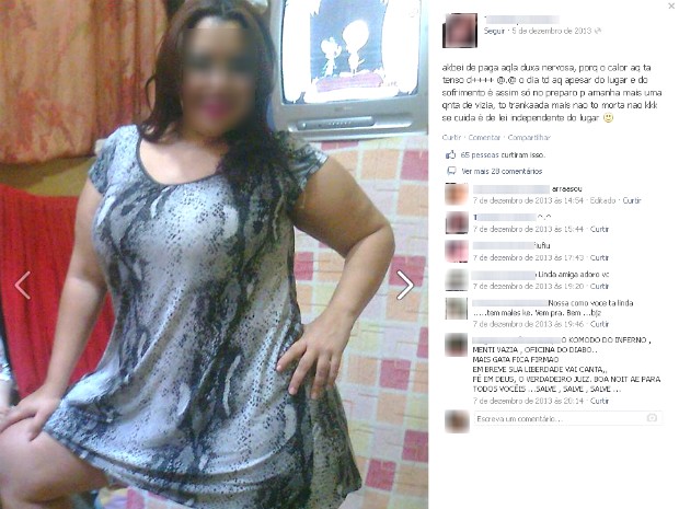 Presa de Umuarama postou fotos da cela em rede social através de celular. (Foto: Reprodução/Facebook)
