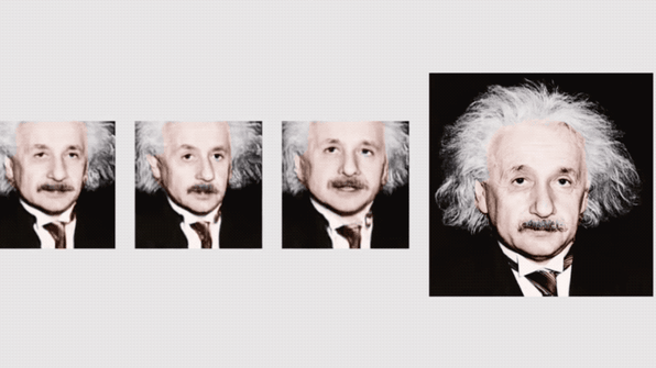 Foto animada de Albert Einstein criado pelo IA da Samsung (Foto: Reprodução)