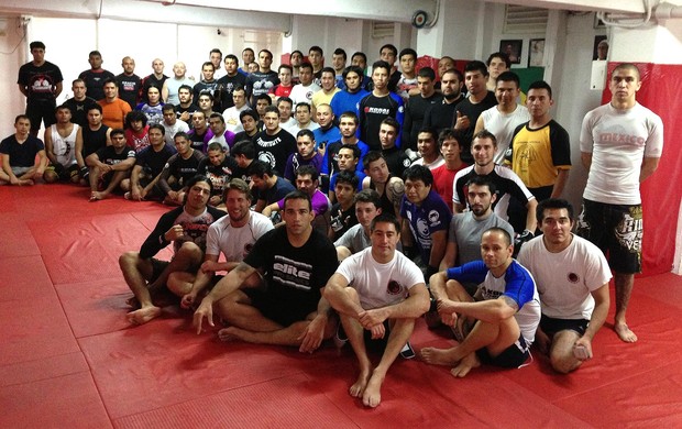 Fabricio Werdum em seminário na Cidade do México (Foto: Arquivo Pessoal)