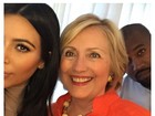 Kim Kardashian e Kanye West tiram selfie com Hillary Clinton
