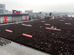 Foto divulgada pela KCNA mostra ato na Coreia do Norte por teste nuclear (Foto: KCNA /AFP) Foto divulgada pela KCNA mostra ato na Coreia do Norte por teste nuclear (Foto: KCNA /AFP)