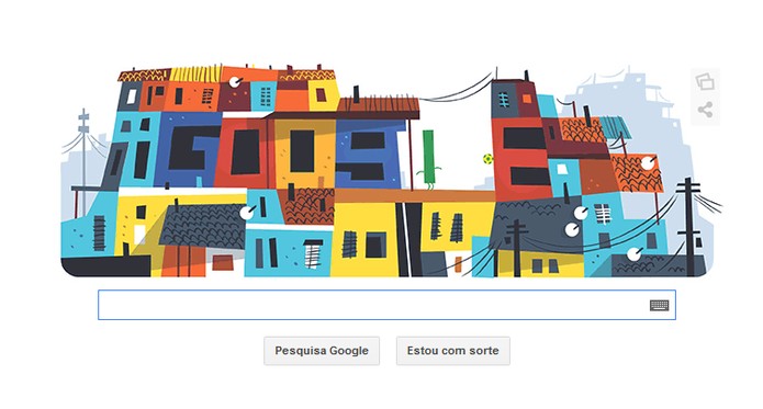 Favela do Rio de Janeiro é representada em Doodle do Google (Foto: Reprodução/Google) Favela do Rio de Janeiro é representada em Doodle do Google (Foto: Reprodução/Google)