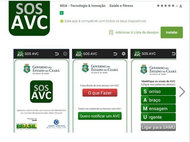 Aplicativo "SOS AVC"  (Foto: Reprodução)