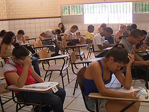 Primeiro dia de provas no vestibular da Uneb em Salvador, Bahia (Foto: Reprodução/ TV Bahia)