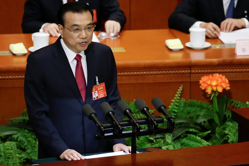  Li Keqiang fez o anúncio no congresso anual do PC Chinês  (Foto: REUTERS/Jason Lee)