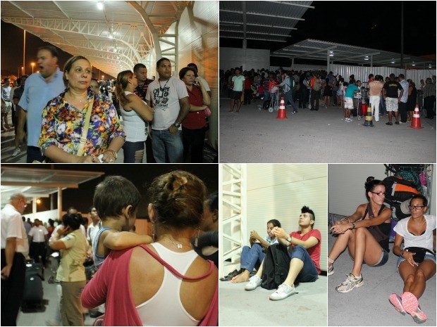 Passageiros reclamavam da falta de informação  (Foto: Mônica Dias/ G1)