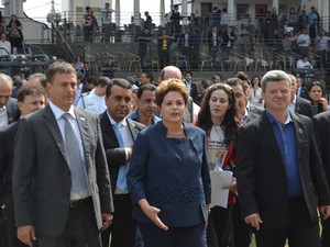 Presidente Dilma Rousseff Uberaba Expozebu 2014 (Foto: Alex Rocha/ G1)