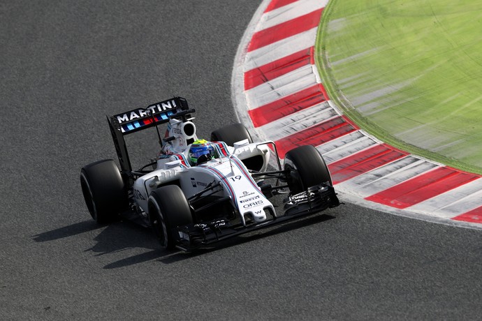 Felipe Massa no terceiro dia de testes da pré-temporada, em Barcelona (Foto: Getty Images)