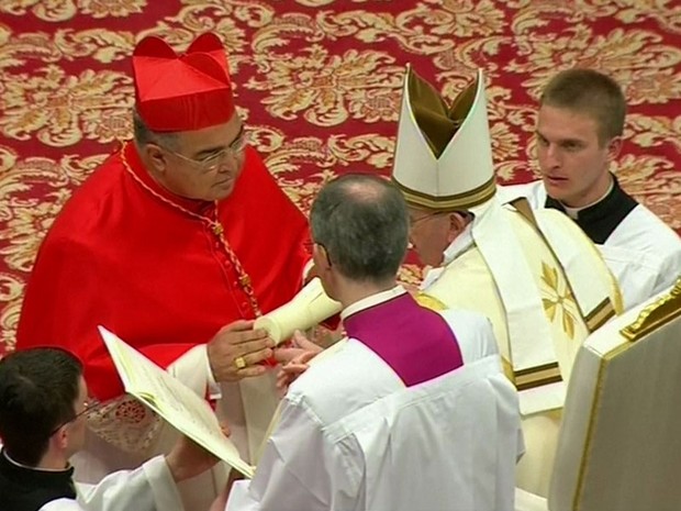 Papa nomeia o brasileiro D. Orani Tempesta como cardeal (Foto: Reproduo Globo News)