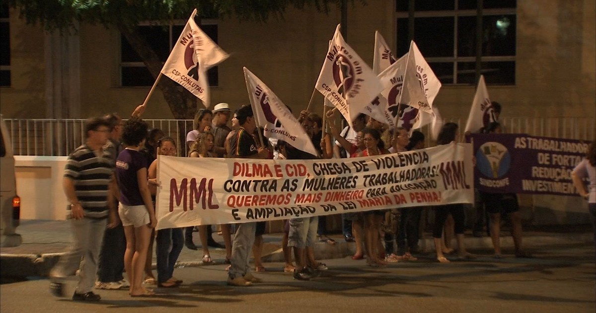 G1 Protesto em Fortaleza cobra rigor na aplicação da Lei Maria da