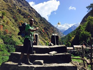 Rafael registrou trilhas feitas pelo Nepal e postou no Facebook (Foto: Arquivo pessoal)