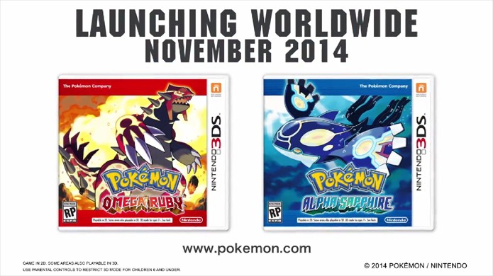 Pokémon Omega Ruby e Pokémon Alpha Sapphire são anunciados para novembro de 2014 no Nintendo 3DS (Foto: Reprodução)