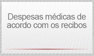 Selo - Despesas médicas de acordo com os recibos (Foto: G1) Selo - Despesas médicas de acordo com os recibos (Foto: G1)