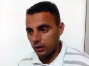 Pintor de paredes Luiz Alberto Agostinho foi preso em São Vicente, SP, suspeito de atropelar jovem grávida (Foto: Reprodução/G1)