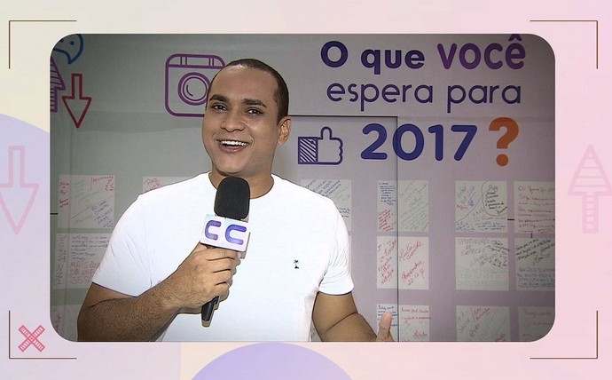 Menilson Filho foi conferir os desejos da galera para 2017 (Foto: TV Sergipe)