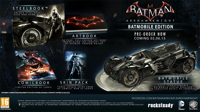 Edição especial de Arkham Knight inclui Batmóvel por US$ 200 (Foto: Divulgação)