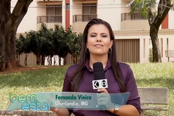 Fernanda fala direto da cidade de Uberlândia, MG.  (Foto: Divulgação | TV Integração)