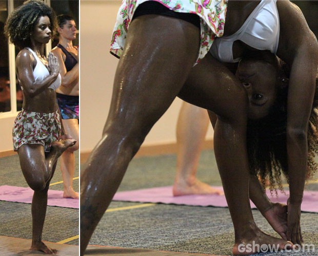 Bailarina chega a perder meio quilo por aula. (Foto: Carol Caminha / Tv Globo)