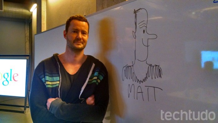 Antes de Cruickshank trabalhar no Google, ele era um dos principais ilustradores da Disney (Foto: Renato Bazan/TechTudo) Antes de Cruickshank trabalhar no Google, ele era um dos principais ilustradores da Disney (Foto: Renato Bazan/TechTudo)