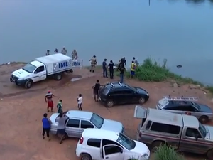 Homem morreu afogado no ribeirão Taquarussu (Foto: Reprodução/TV Anhanguera)
