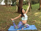 Lucilene Caetano conta que ganhou cinco quilos em oito meses de gravidez