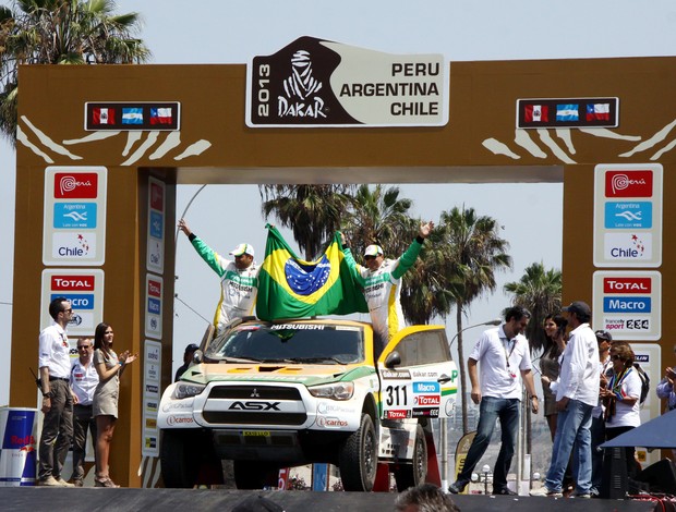 Guilherme Spinelli Youssef Haddad Dakar (Foto: David Santos Jr. / Mitsubishi)