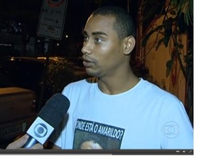 Emerson Gomes, filho do ajudante de pedreiro Amarildo de Souza (Foto: Reprodução/TV Globo )