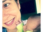 Paloma Duarte posa pela primeira vez com filho: 'Ser mãe é muito bom'