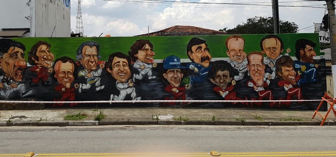 Muro de pilotos da F1 (Foto: Pedro Lopes)