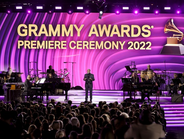 LeVar Burton no palco do Grammy 2022 (Foto: Getty Images) LeVar Burton no palco do Grammy 2022 (Foto: Getty Images)