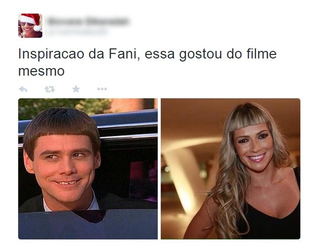 Usuários do Twitter comentam novo corte de Fani Pacheco (Foto: Twitter / Reprodução)