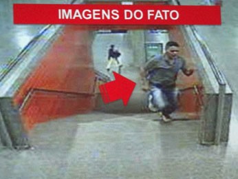 Câmeras de segurança flagra suspeito de matar homem em metrô do Recife  (Foto: Divulgação / Polícia Civil)