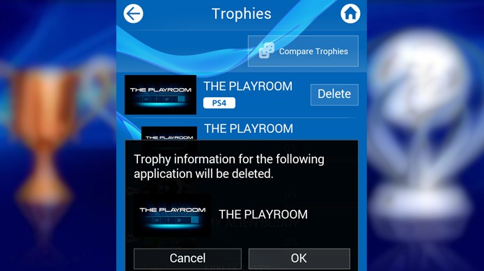 Apagar os Troféus pelo PlayStation App também é bastante prático (Foto: Reprodução/Neogaf)