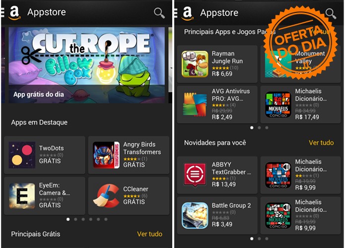 Amazon oferecerá descontos e apps gratuitos para a Black Friday (Foto: Reprodução/Amazon) Amazon oferecerá descontos e apps gratuitos para a Black Friday (Foto: Reprodução/Amazon)