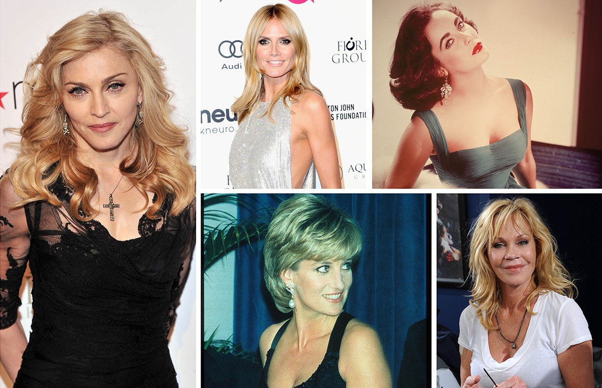 Madonna, Heidi Klum, Elizabeth Taylor, Princesa Diana e Melanie Griffith estão entre as famosas que traíram seus companheiros (Foto: Getty Images)