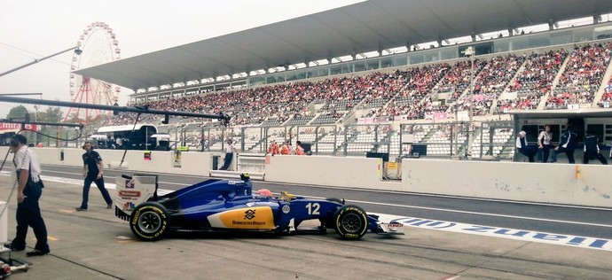 Felipe Nasr no treino para o GP do Japão