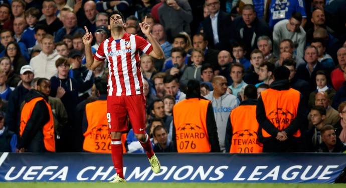 Diego Costa comemora, Chelsea x Atlético de Madrid (Foto: Reuters)