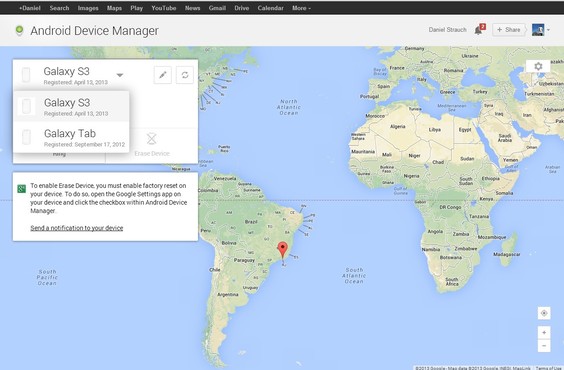 screenshot de Android Device Manager