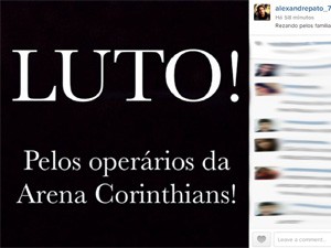 Post no Instagram de Alexandre Pato (Foto: Reprodução)