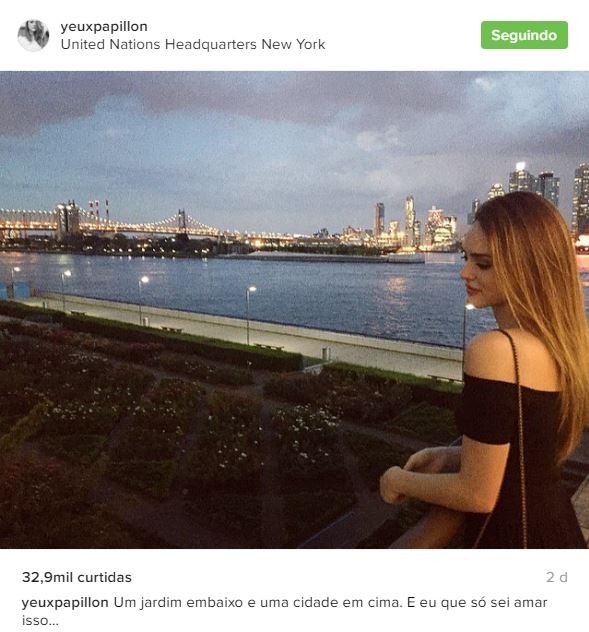 Isabelle Drummond faz post em Nova York (Foto: Reprodução / Instagram)
